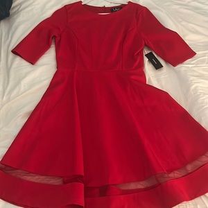 Lulus Red 1/2 Sleeve Dress